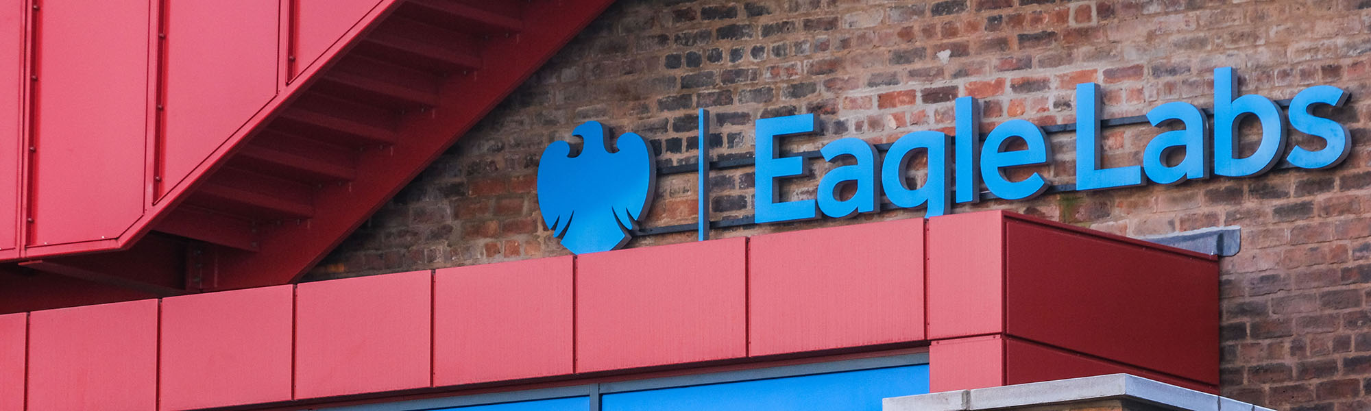 Eagle Labs sign on side of building